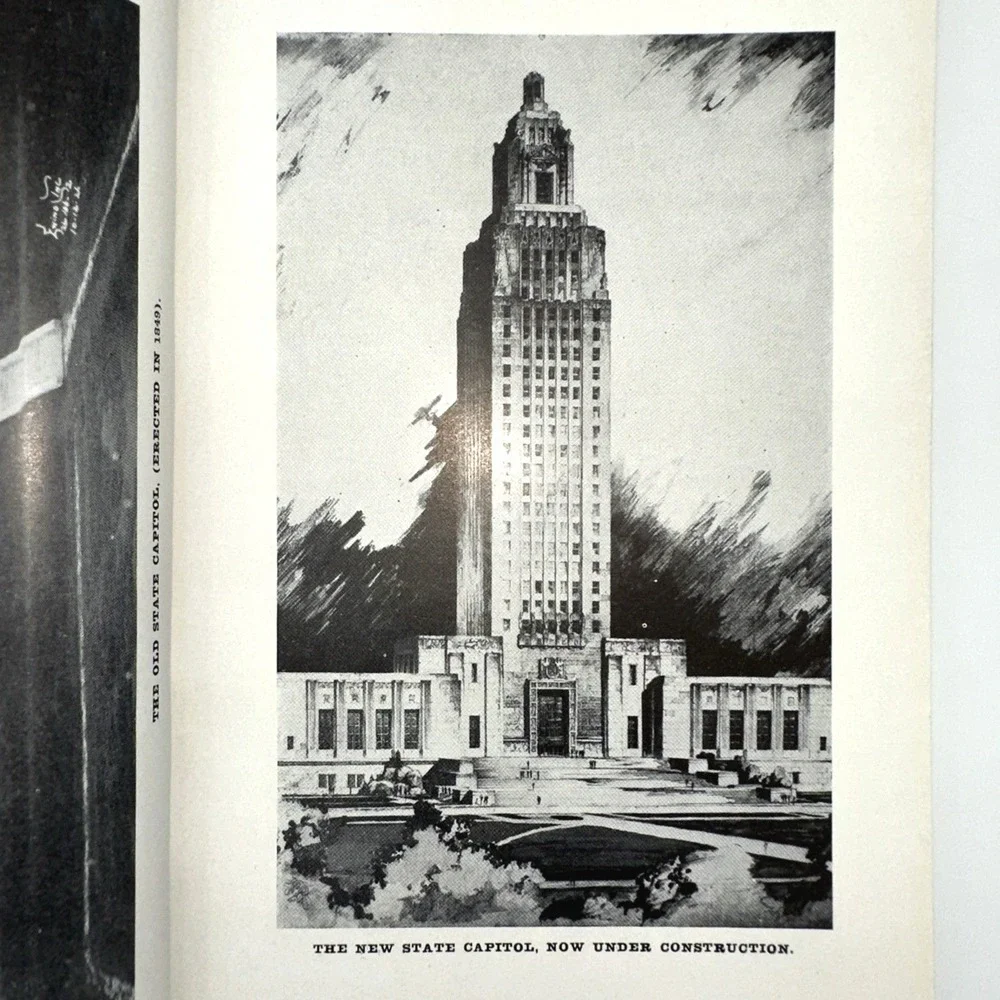 Louisiana's Message Book 1930-31 Huey P Long Art Deco Cover Vintage History